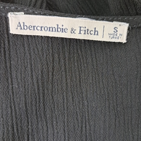 Abercrombie & Fitch Black Long Sleeve  Button-Up Top Size Small - Picture 12 of 14